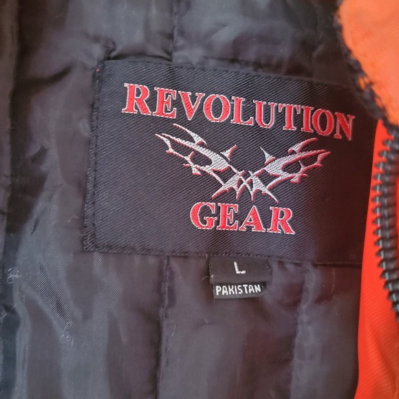 Sold--- jacket with liner. Revolution gear size large Orange and black. Vents - Picture 7 of 7